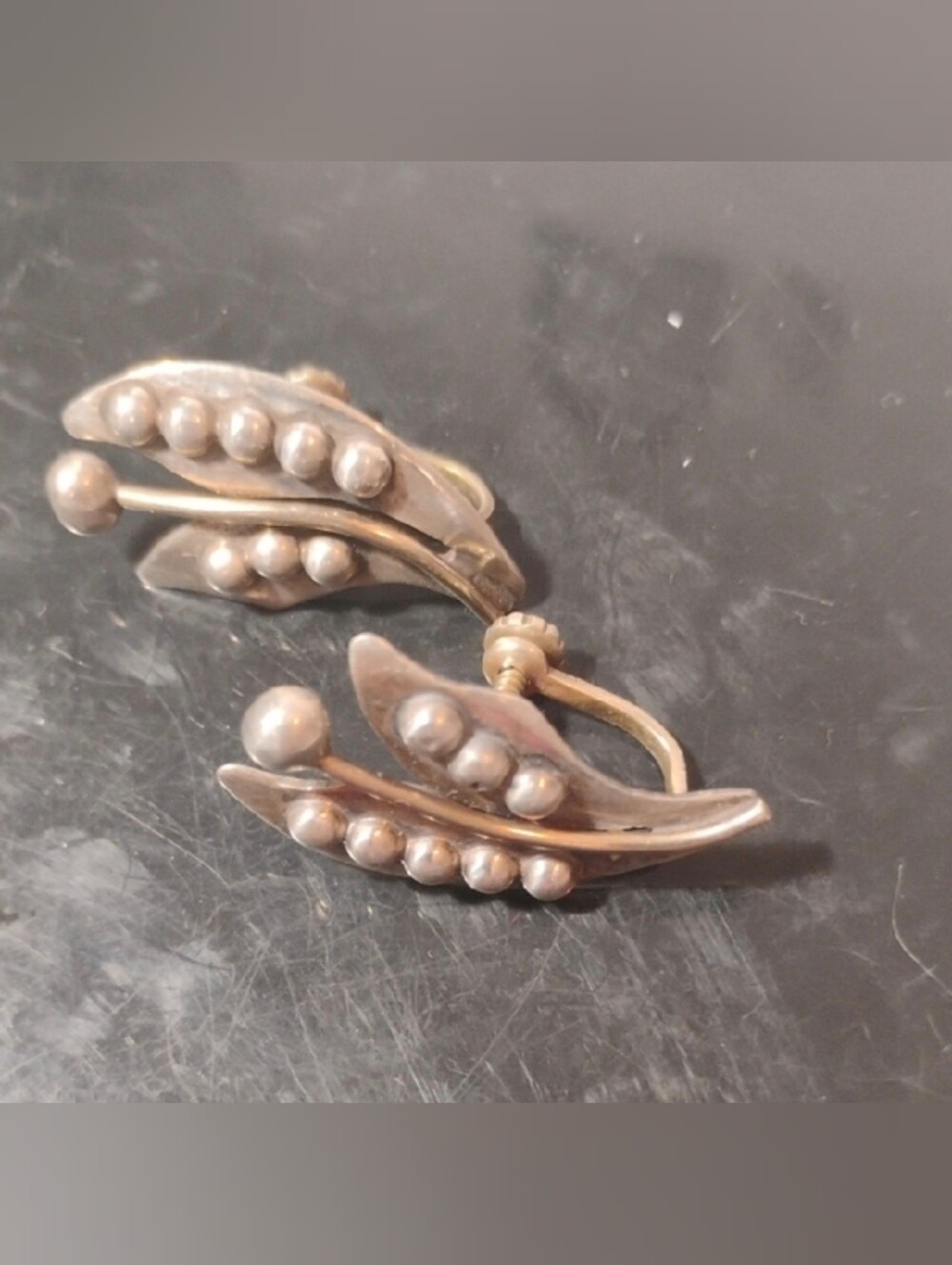 Vintage Elegant Sterling Silver Clip-On Earrings